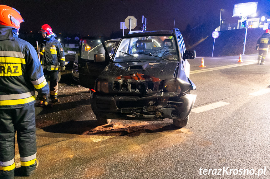 Zderzenie suzuki i citroena w Krośnie