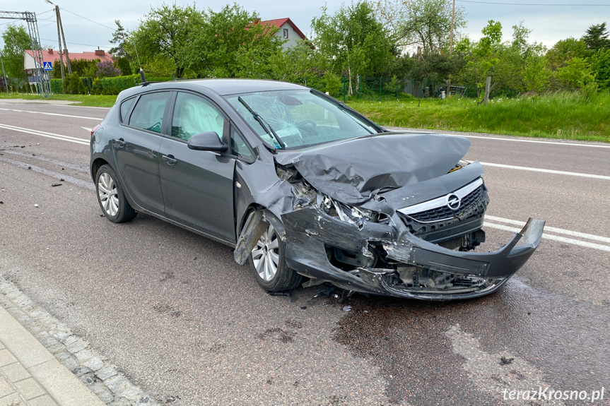 Zderzenie trzech samochodów na DK19