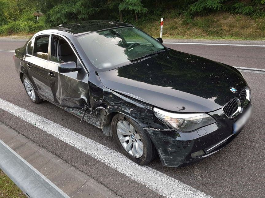 Zderzenie Volkswagena i BMW w Komborni