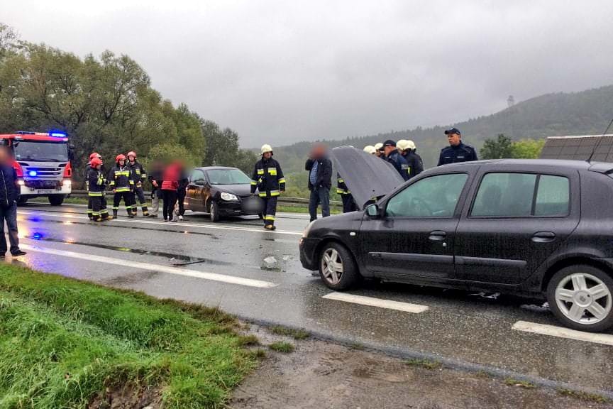 Zderzenie volkswagena i renault