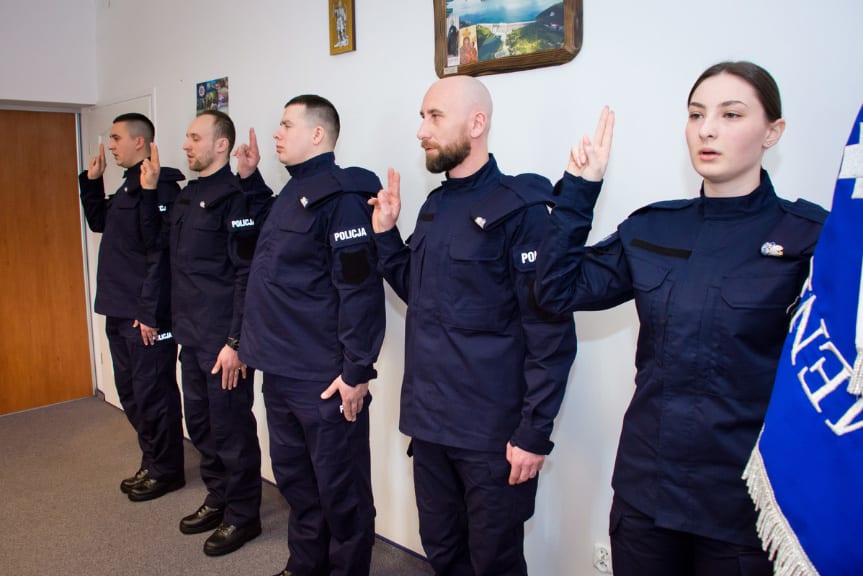 Złożyli ślubowanie w Komendzie Powiatowej Policji w Sanoku