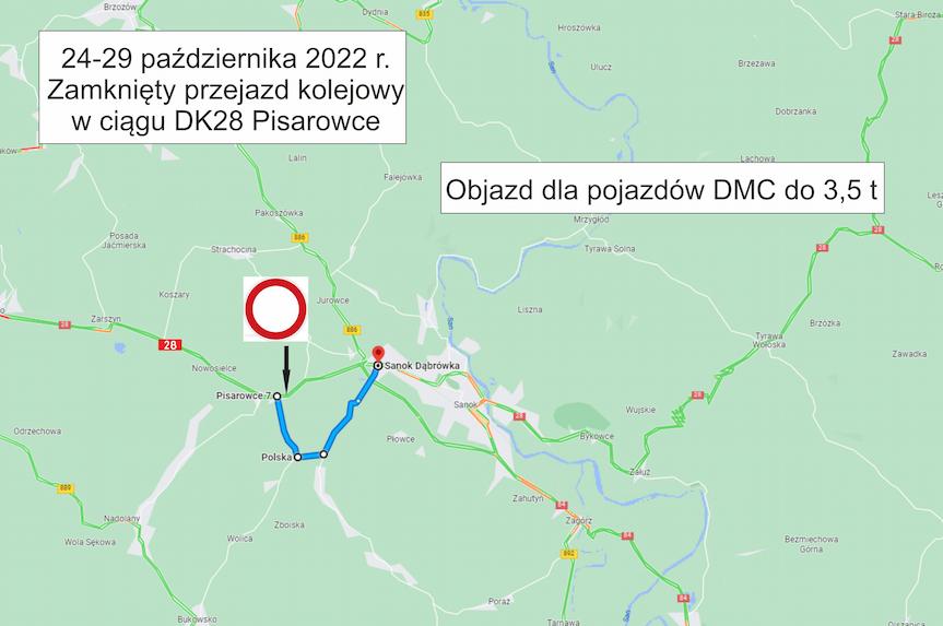 Zostanie zamknięty przejazd kolejowy na DK28