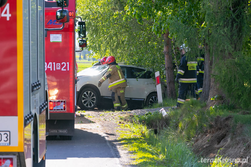 Bajdy. Samochód osobowy wypadł z drogi