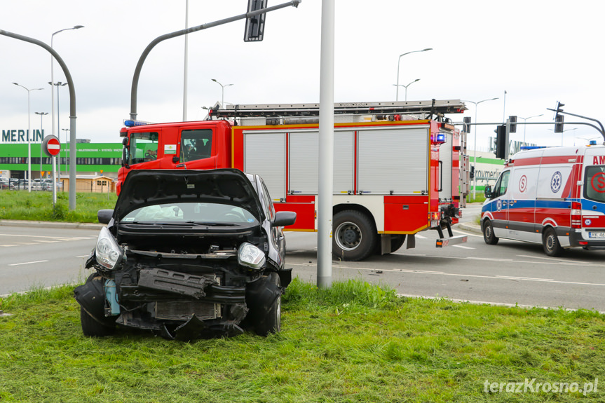 Kolizja na Bieszczadzkiej w Krośnie