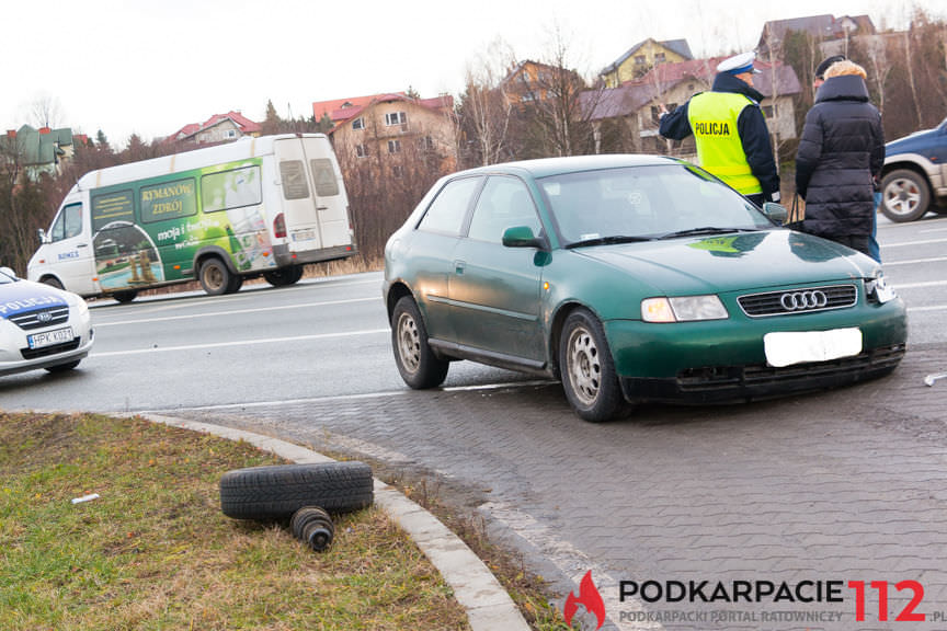 Kolizja na ul. Bieszczadzkiej w Krośnie