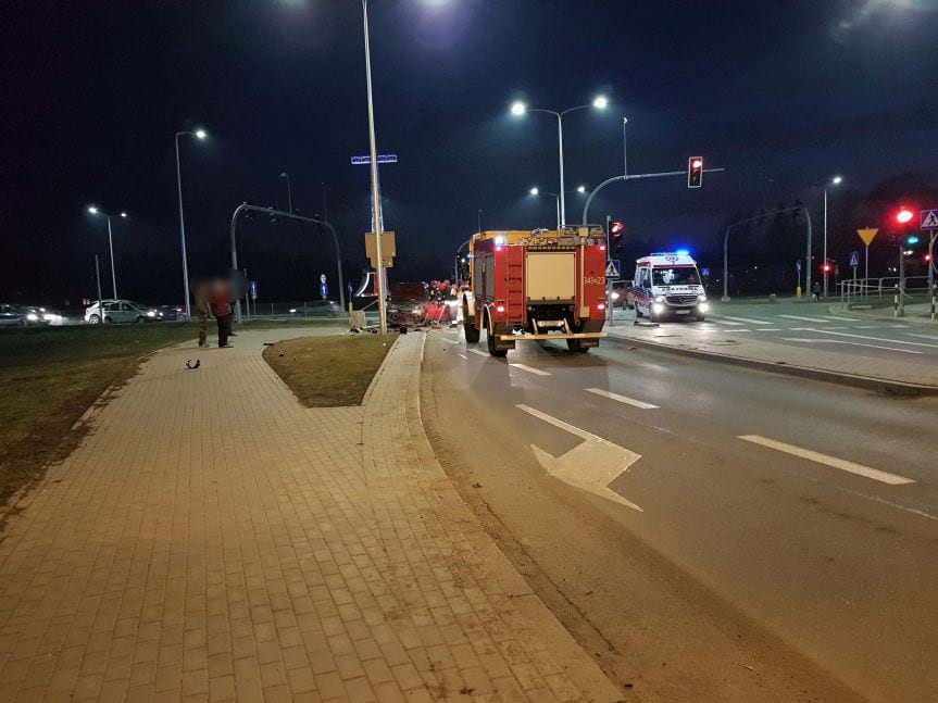 Kolizja na ul.Lwowskiej  w Krośnie