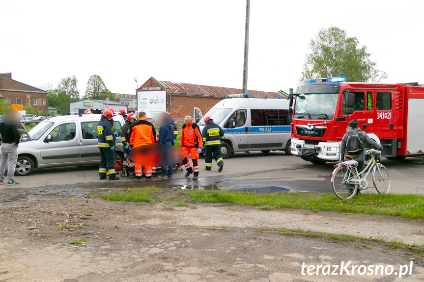 Kolizja w Krośnie. Zderzenie porsche i citroena