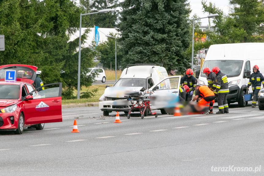 Krosno. Wypadek z udziałem samochodu WORD