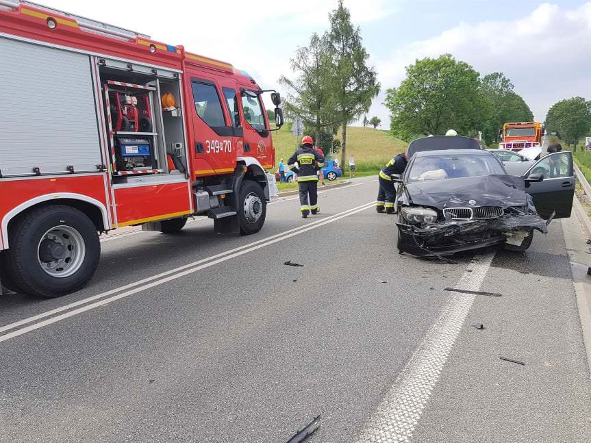 KROSNO. Zderzenie Hondy i BMW 