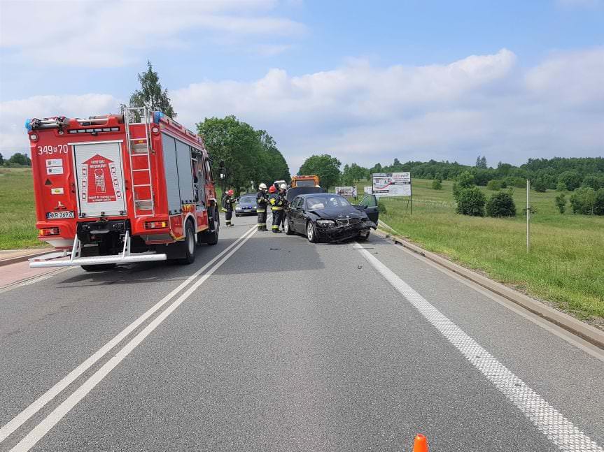 KROSNO. Zderzenie Hondy i BMW 