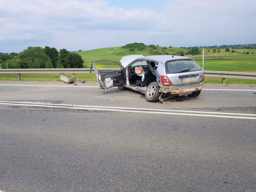 KROSNO. Zderzenie Hondy i BMW 