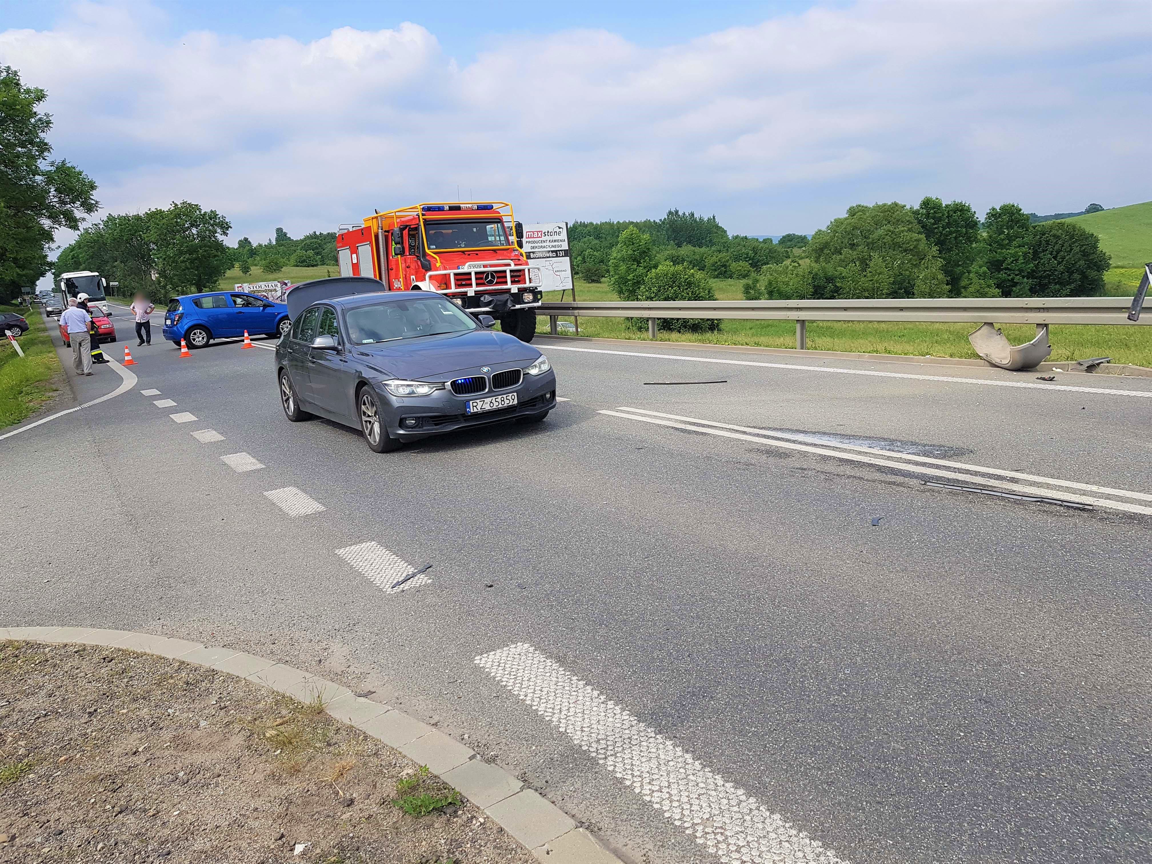 KROSNO. Zderzenie Hondy i BMW 