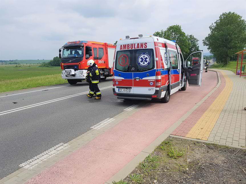 KROSNO. Zderzenie Hondy i BMW 