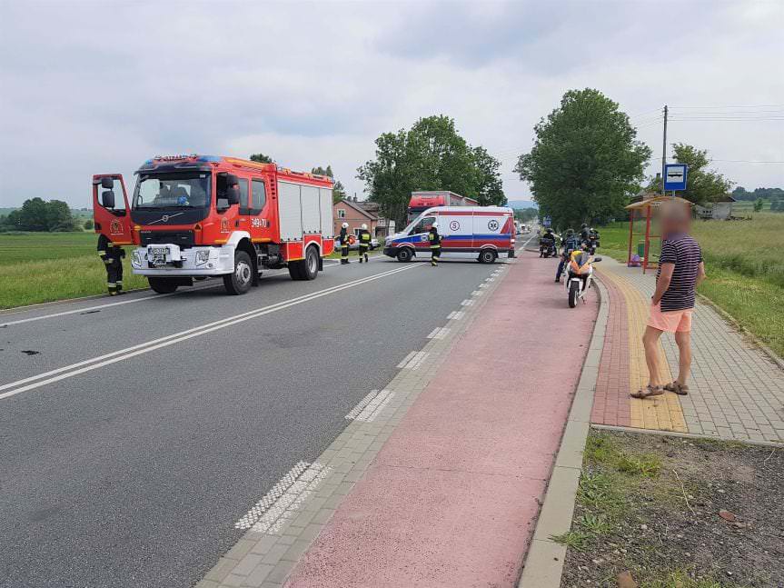 KROSNO. Zderzenie Hondy i BMW 
