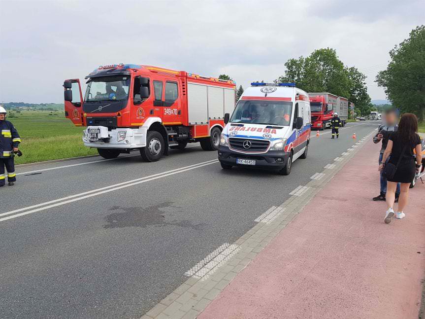 KROSNO. Zderzenie Hondy i BMW 