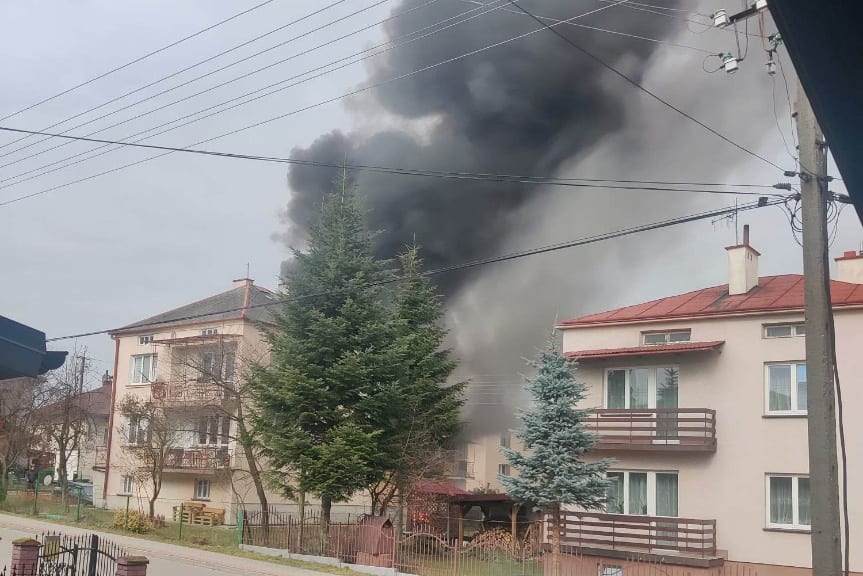 Ogromny pożar domu w Tyczynie