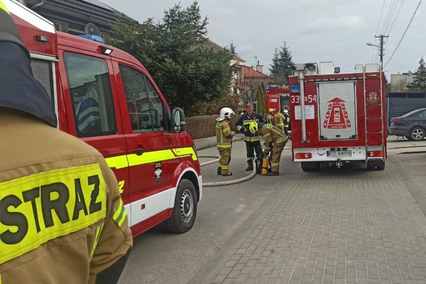 Ogromny pożar domu w Tyczynie