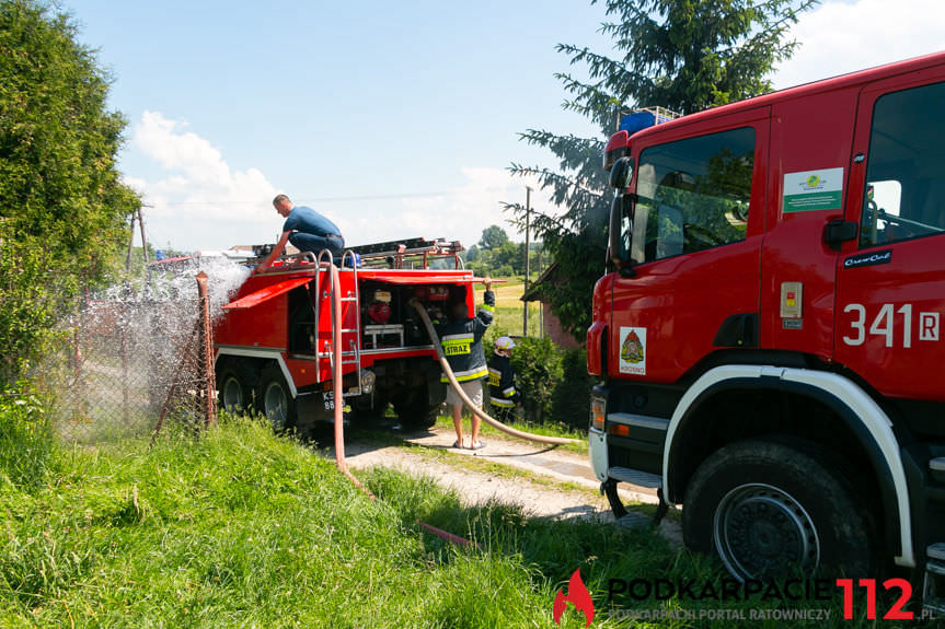 Pożar budynku gospodarczego w Kopytowej