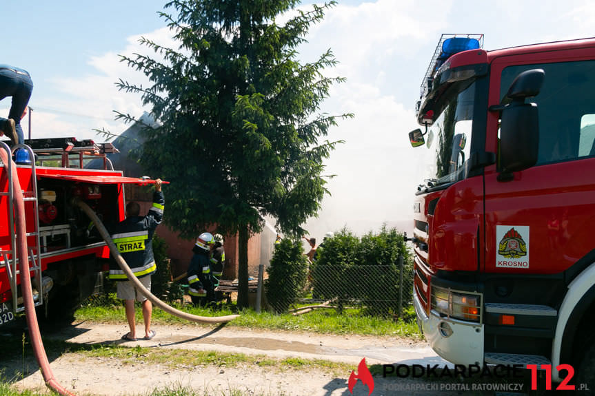 Pożar budynku gospodarczego w Kopytowej