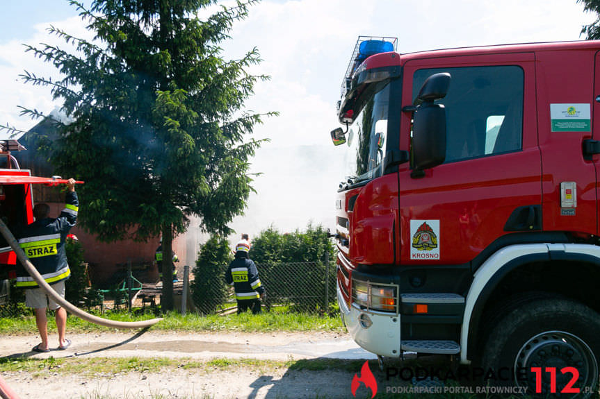 Pożar budynku gospodarczego w Kopytowej