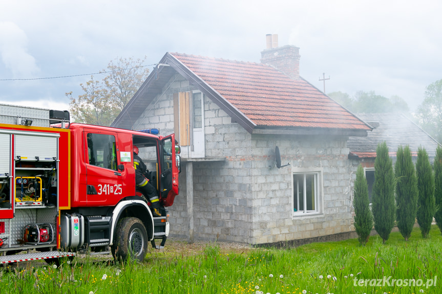 Pożar budynku mieszkalnego w Przybówce