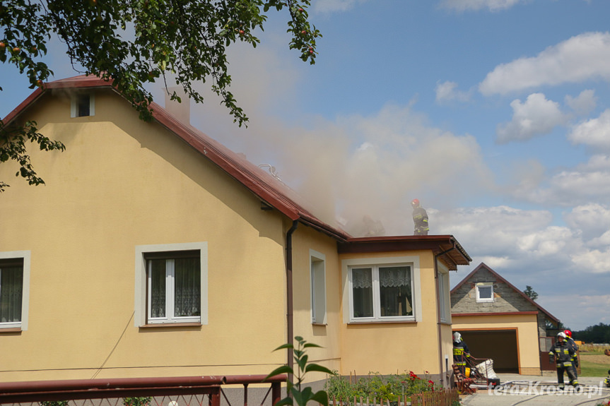 Pożar budynku w Klimkówce