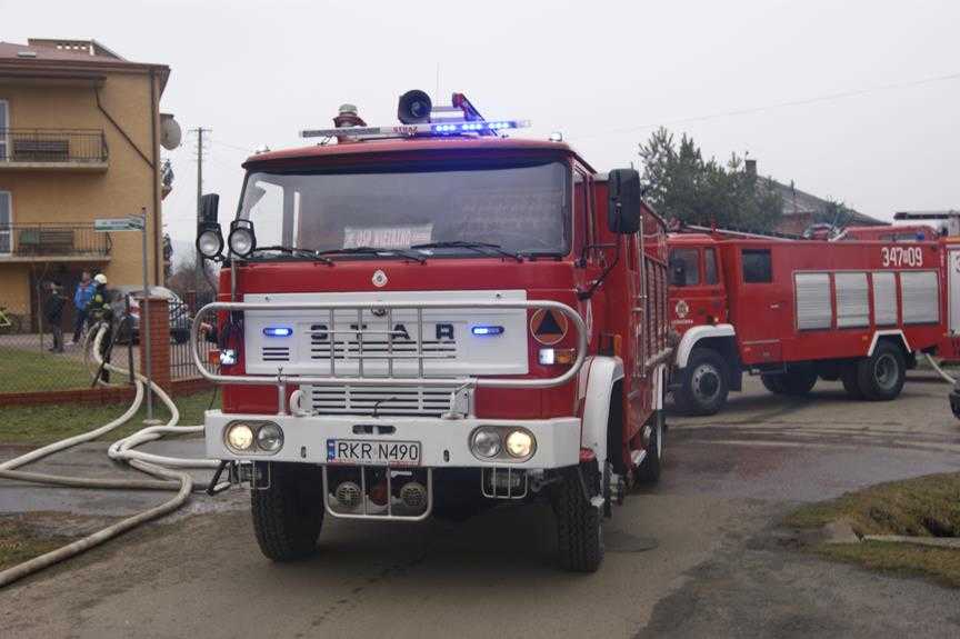 Pożar domu w Bóbrce