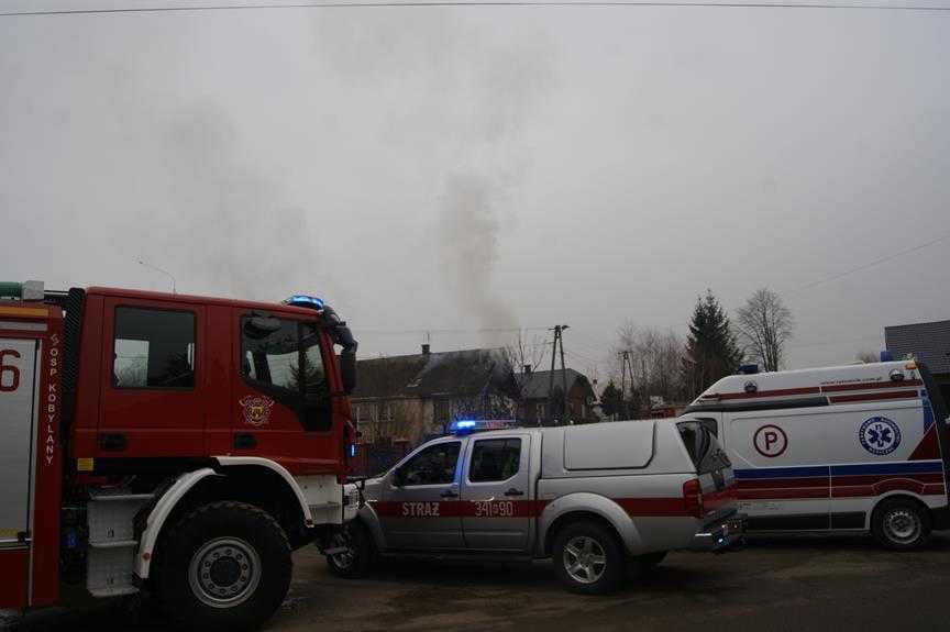Pożar domu w Bóbrce