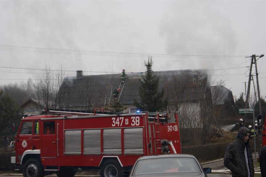 Pożar domu w Bóbrce