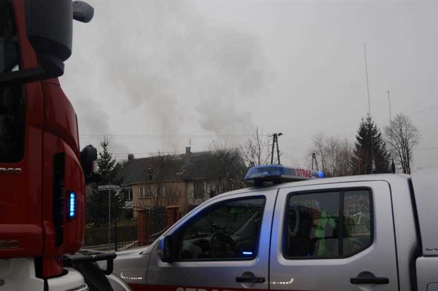 Pożar domu w Bóbrce