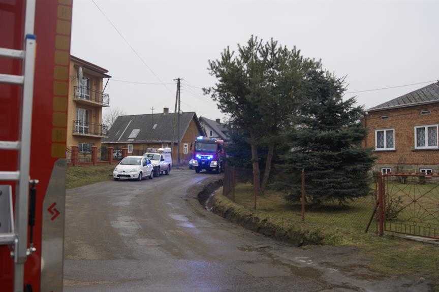 Pożar domu w Bóbrce