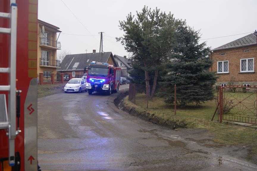 Pożar domu w Bóbrce