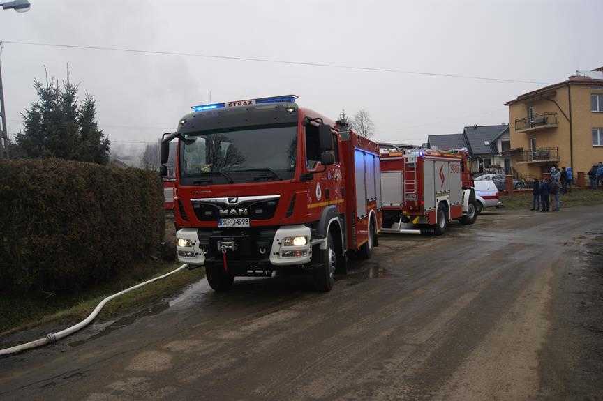 Pożar domu w Bóbrce