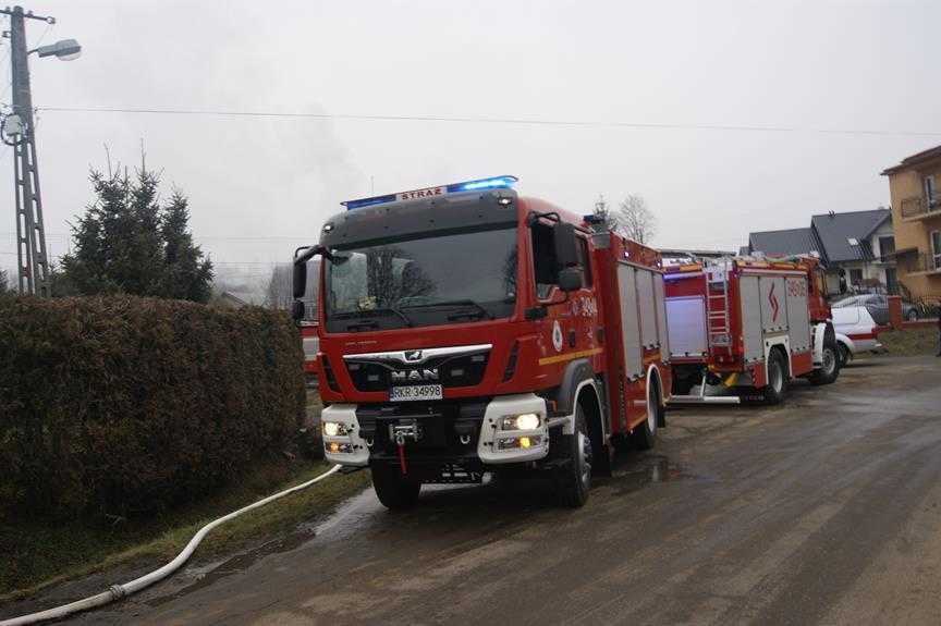 Pożar domu w Bóbrce