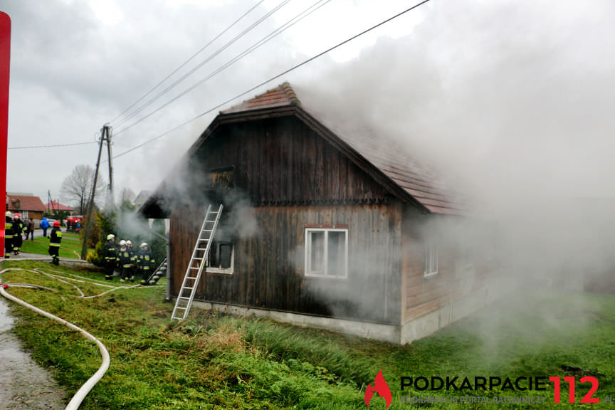 Pożar domu w Równem