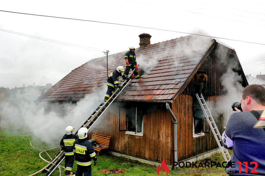 Pożar domu w Równem