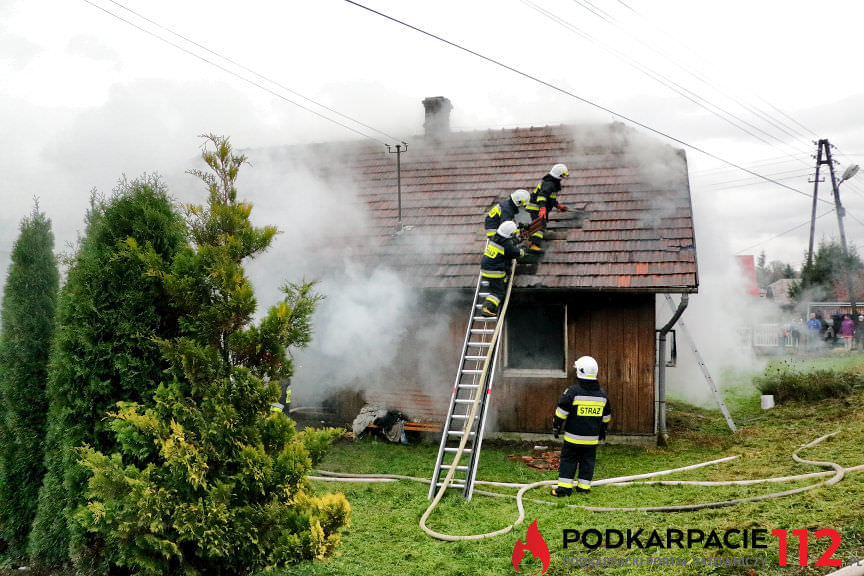 Pożar domu w Równem