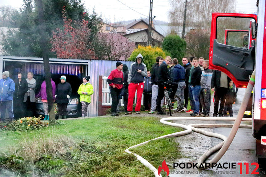Pożar domu w Równem