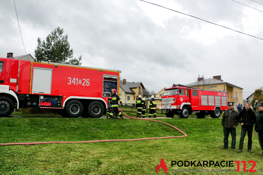 Pożar domu w Równem