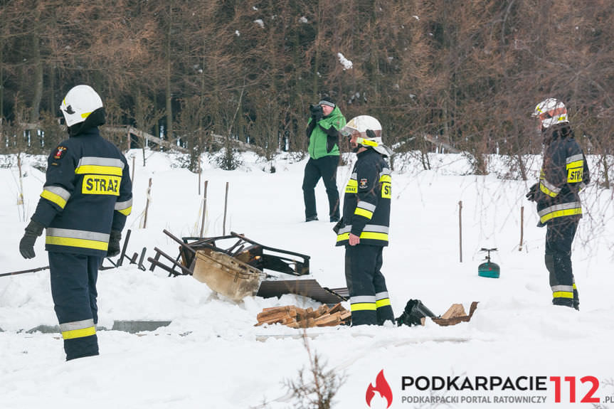 Pożar domu w Rymanowie