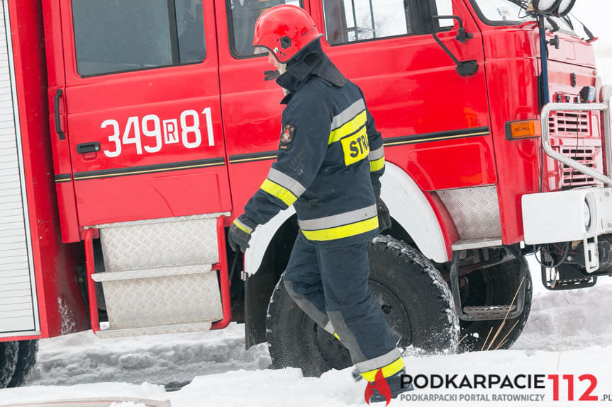 Pożar domu w Rymanowie
