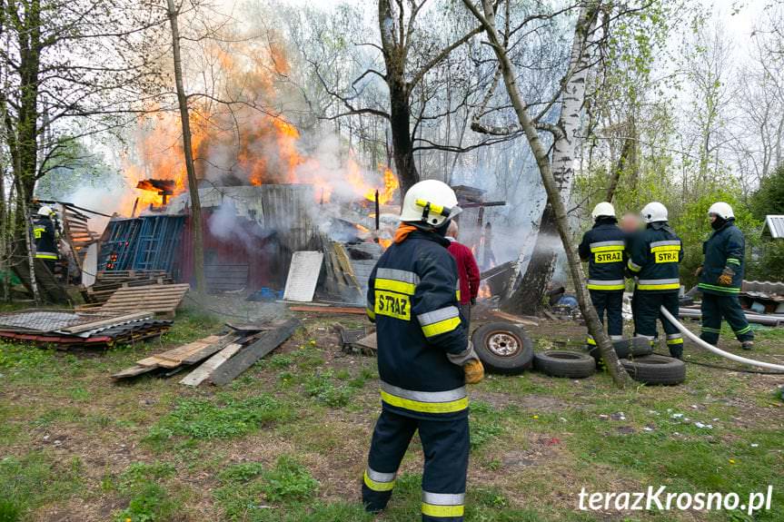 Pożar drewutni w Chorkówce