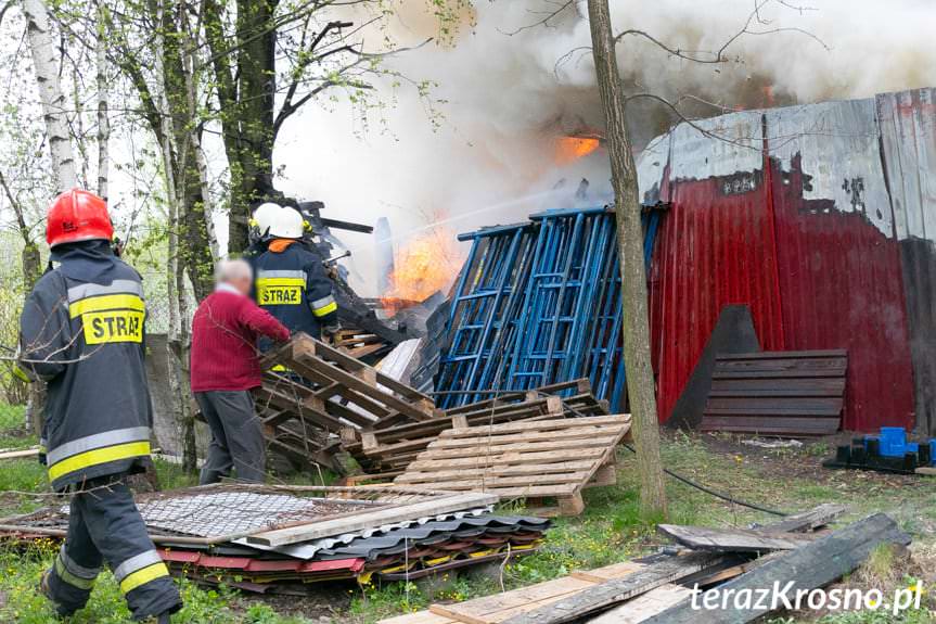 Pożar drewutni w Chorkówce