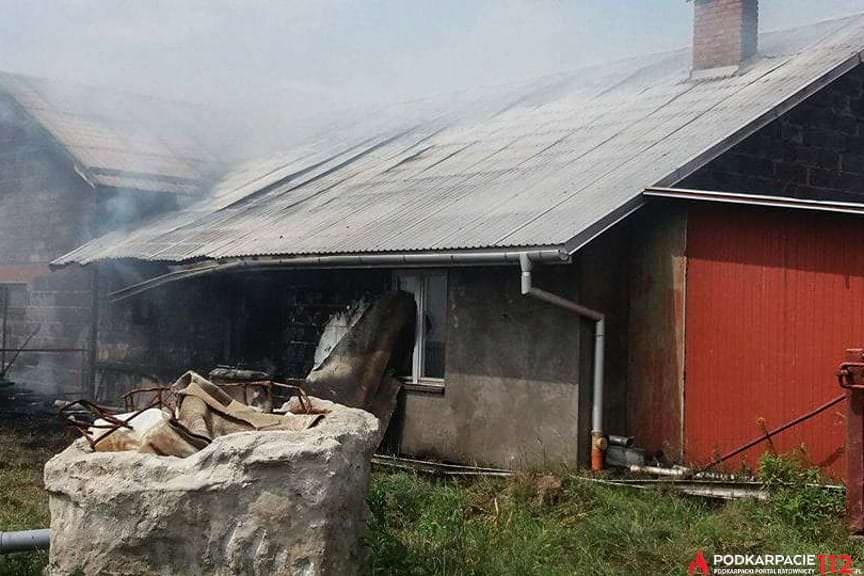 Pożar Garażu w Dąbiu k. Mielca