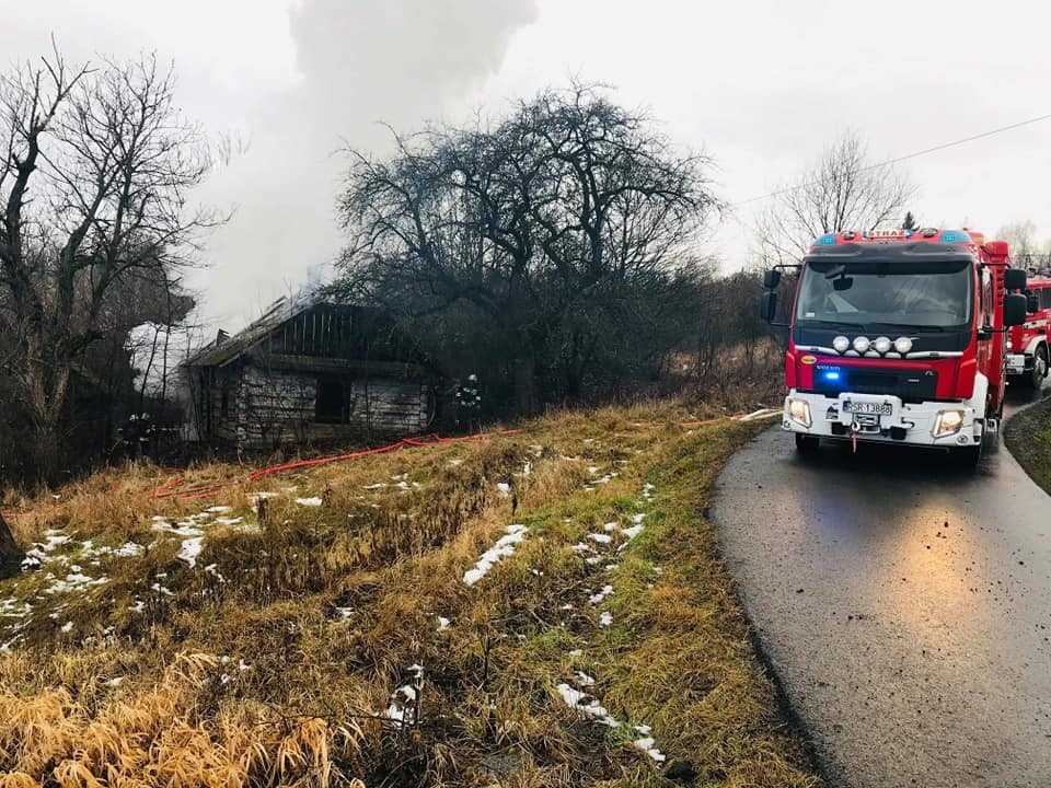 Pożar opuszczonego budynku 