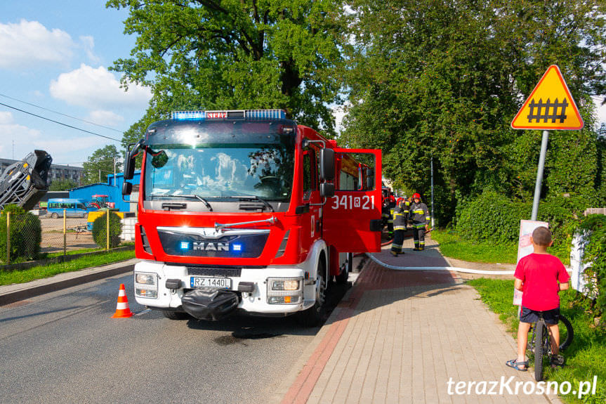 Pożar przy ul. Popiełuszki