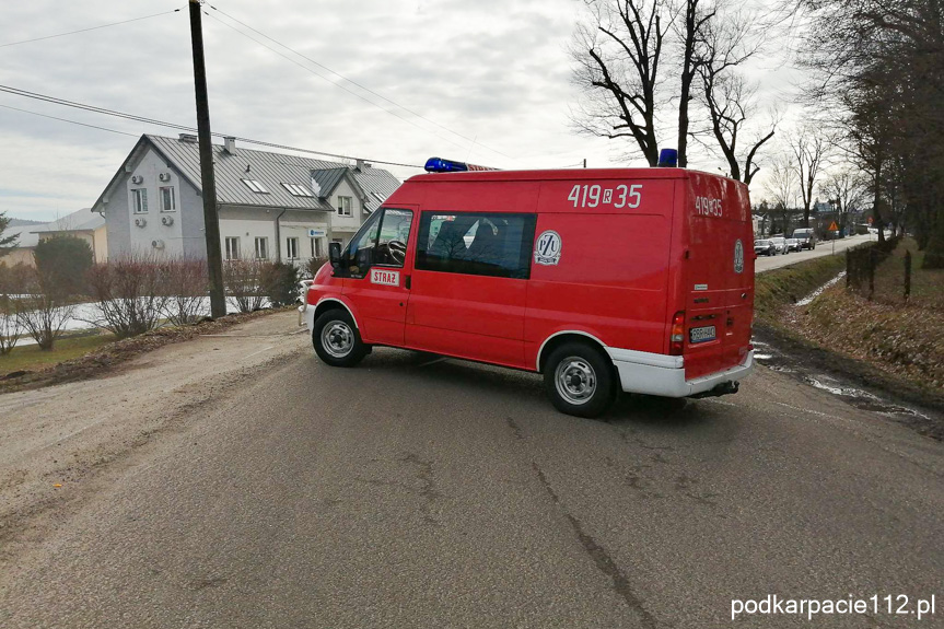 Pożar samochodu w Haczowie