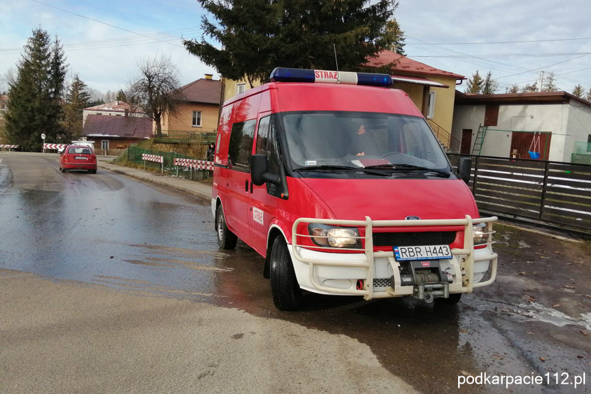 Pożar samochodu w Haczowie