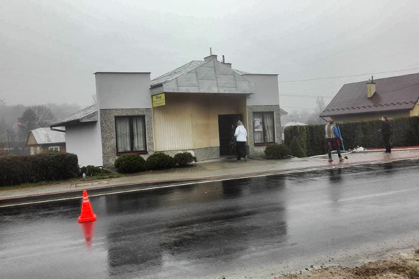 Pożar sklepu w Iwoniczu