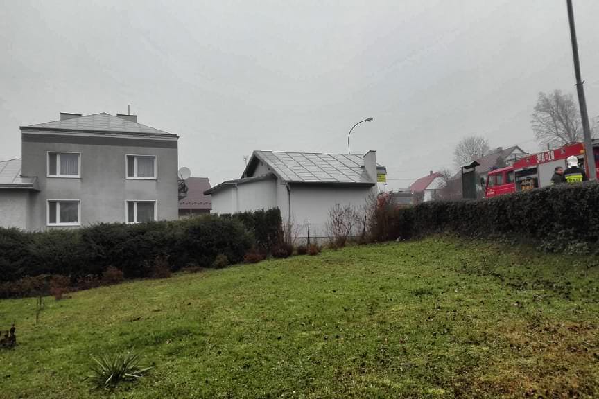 Pożar sklepu w Iwoniczu